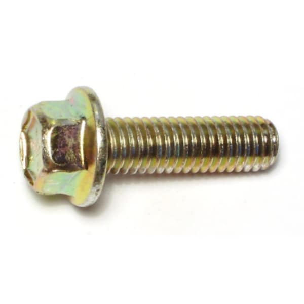 Midwest Fastener Grade 8, 7/16"-14 Flange Bolt, Zinc Plated Steel, 1-1/2 in L, 5 PK 74642 - main